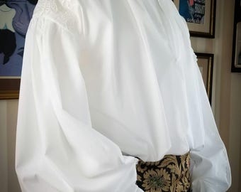 18th Century Clothing, Men's Shirt,Men's White Shirt, Men's Lace Shirts, Rococo Shirt, Poet Shirt, Cosplay Costume