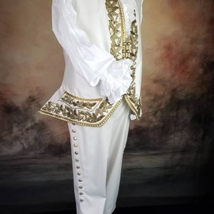 Colete masculino do século XVIII, traje masculino do século XVIII, colete rococó masculino, colete longo masculino, moda masculina do século XVIII, traje cosplay.