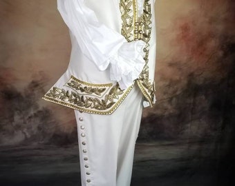 18th Century Men's Vest, 18th Century Men's Costume, Men's Rococo Vest, Men's Long Waistcoat, 18th Century Men's Fashion, Cosplay Costume.