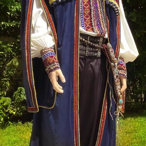 Men's Costume, Cossack Costume, Folk Costume, Men's Hat, Fur Hat, Historical Costume, Men's Coat, Men's Shirt, Cosplay Warrior Costume. image 2