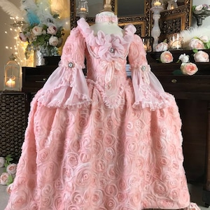 Marie Antoinette Dress, Masquerade Dress, Pink Dress For Girls, Marie Antoinette Costume, 18th Century Dress, 18th Century corset. image 5