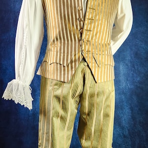 18th Century Front Fall Breeches, Men&#39;s Costume, Rococo, Men&#39;s breeches, 18th Century Closing.