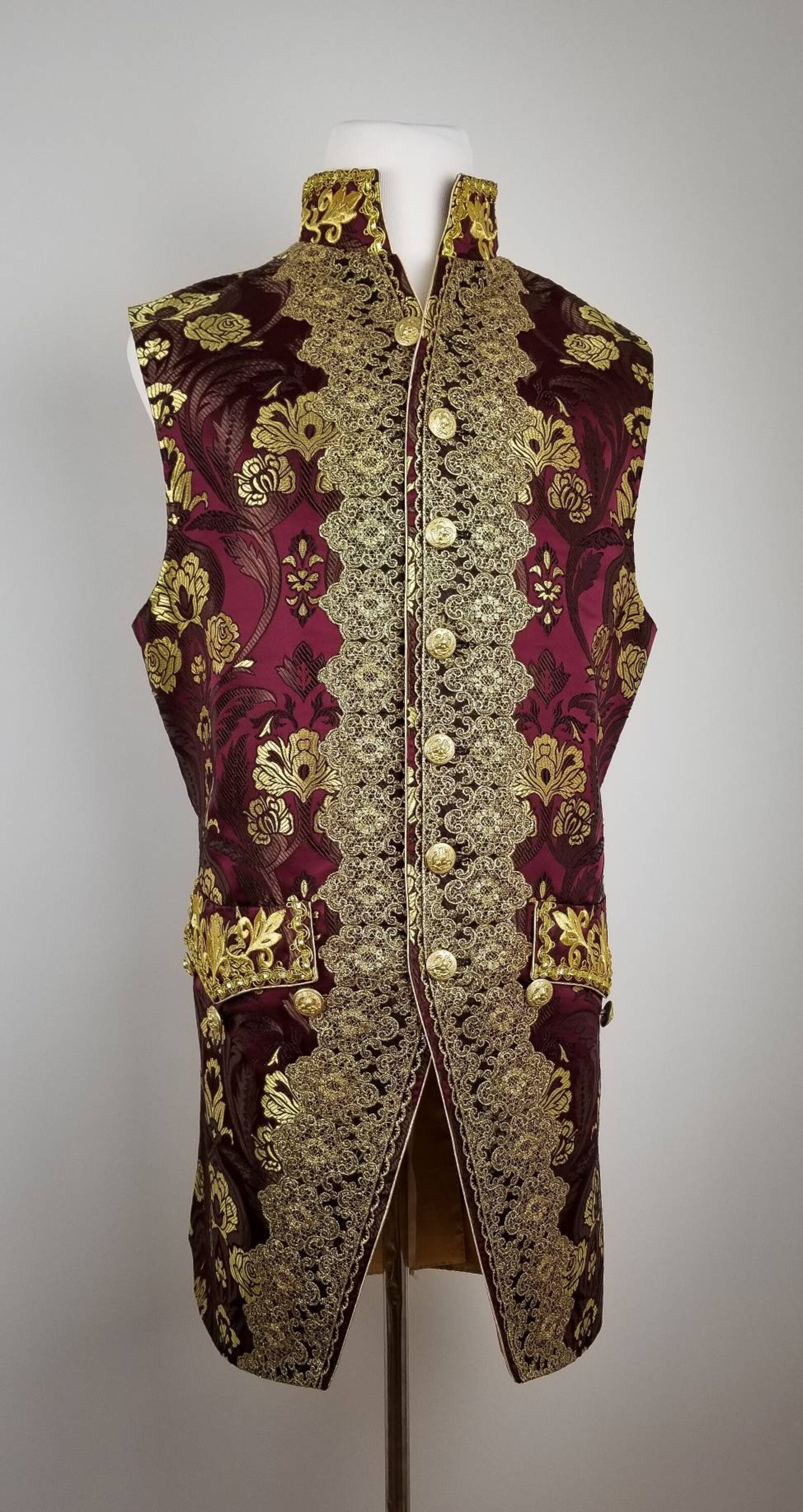 18th Century Men's Vest, 18th Century Men's Costume, Men's Rococo Vest ...