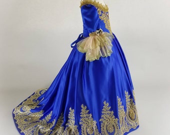 Marie Antoinette Dress, Masquerade Dress, Royal Blue Gold Dress For Girls, Marie Antoinette Costume, 18th Century Dress, 18th Century corset