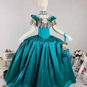 Marie Antoinette Dress, Marie Antoinette Costume, Princess Dress, Masquerade Costume, Silk Corset, 18th Century Dress, 18th century Clothing