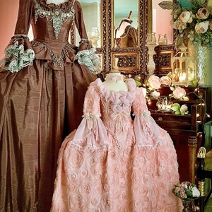 Marie Antoinette Dress, Masquerade Dress, Pink Dress For Girls, Marie Antoinette Costume, 18th Century Dress, 18th Century corset. image 7