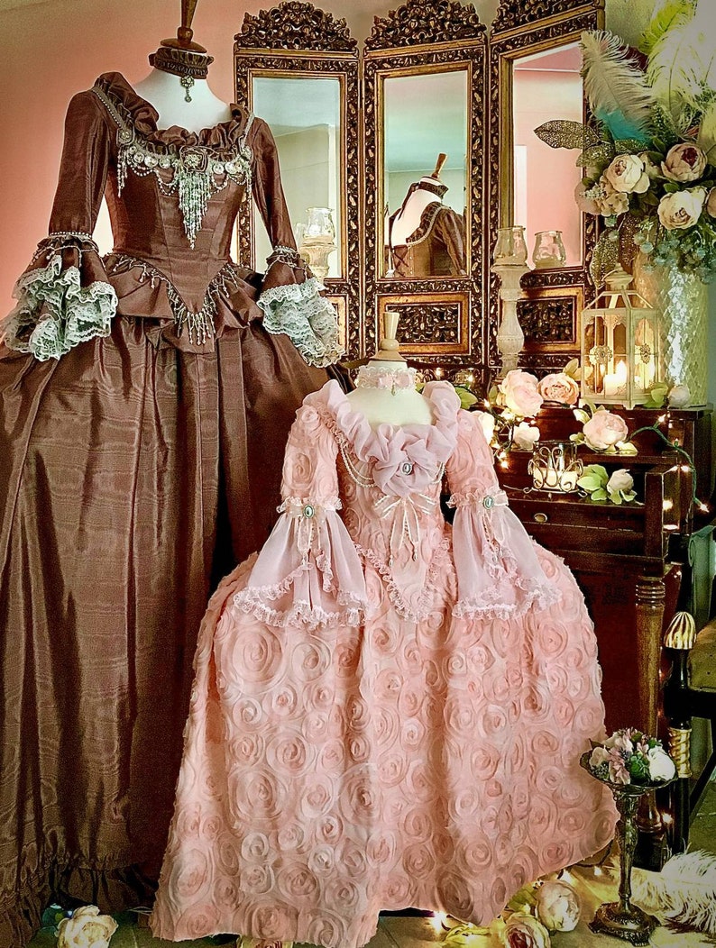 Marie Antoinette Dress, Masquerade Dress, Pink Dress For Girls, Marie Antoinette Costume, 18th Century Dress, 18th Century corset. image 7