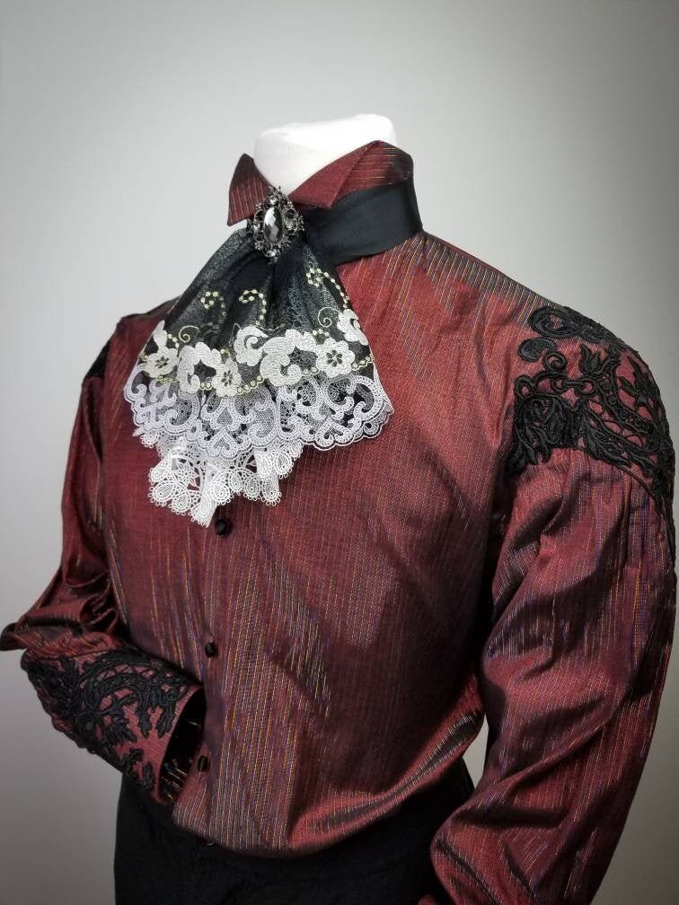 Ropa del siglo 18 camisa de hombre Jabot camisa de color Etsy España