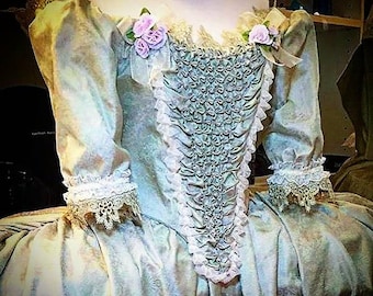 18th Century Dress, Marie Antoinette Dress, 18th Century Closing, Corset Dress, Masquerade Costume, Halloween Costume, Dress for Girls.