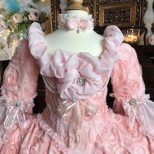 Marie Antoinette Dress, Masquerade Dress, Pink Dress For Girls, Marie Antoinette Costume, 18th Century Dress, 18th Century corset.