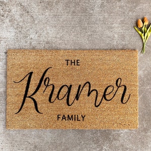 Last Name Doormat - Custom Doormat - Front Doormat - Doormats - Funny Doormat - Welcome Doormat - Outdoor