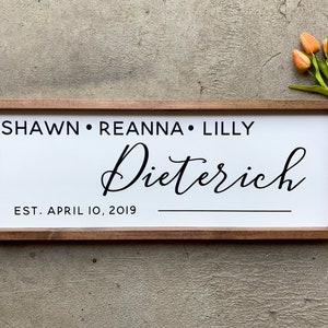 Custom Family Last Name Sign - Wedding Sign - Farmhouse Sign - Wood Sign - Anniversary Sign - Rustic Signs - Farmhouse Decor - Wedding Gifts