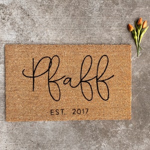 Last Name Doormat - Custom Doormat - Front Doormat - Doormats - Funny Doormat - Welcome Doormat - Outdoor
