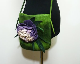 Crossbody  Handmade peony Bag with a pion Handbag summer bag shoulder bag Felting bag Womens purse Gift for her Peonies flowers spring bag