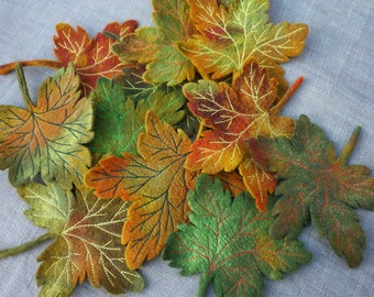 Support de tasse de feuilles d'automne, décoration de maison, feuillage d'halloween, décoration de mariage faite à la main, feuilles d'automne, érables