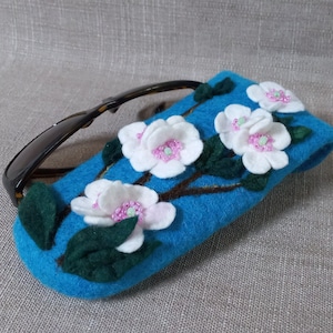 Felted Glasses Case  pencil case glasses holder accessories eyewear sleeve sunglass handmade cover
