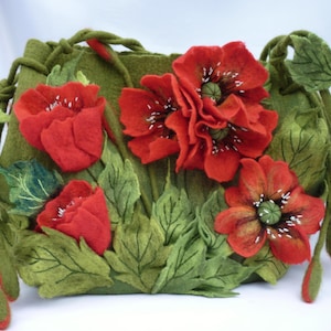 spring bag Valentine's Day Gift for wife Poppy Handbags Poppies Bags Exclusive Birthday Gift ideas for women Shoulder bag Unique gifts