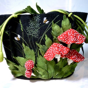 Everyday Bags toadstool mushroom handmade fungus felted handbags Shoulder Bags womens bags Felting Handbag designer bags stylish bags