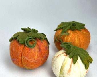 Halloween Decorations Felt Pumpkin Accessories Pincushions Home Decor Pumpkin Sets 1