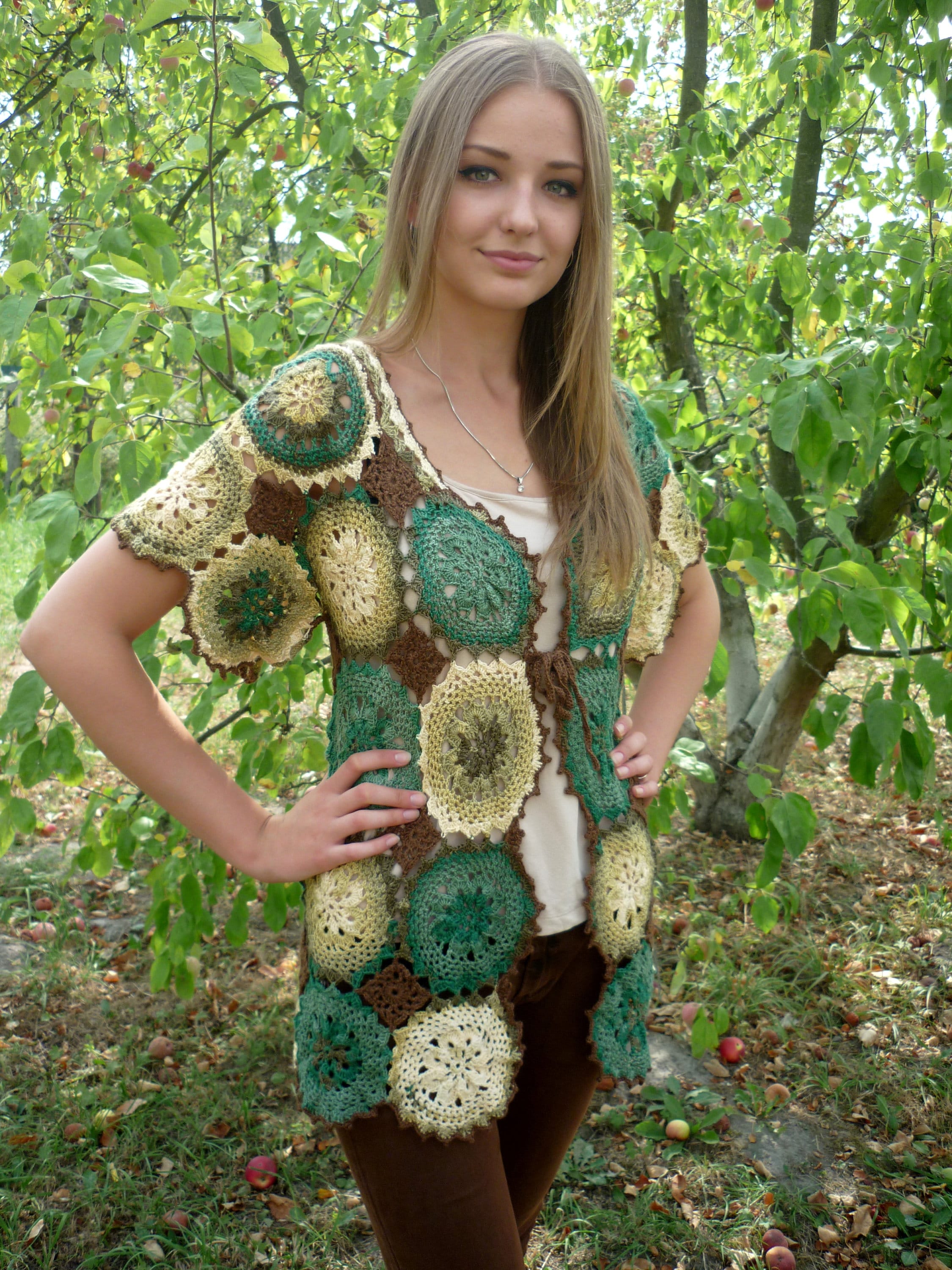 Floral Granny Square Cardigan Pattern