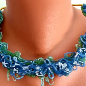 Necklace statement, GIFT YOURSELF easy OneOfAKind elegant #boho #chic #Bohemian, soft pliable #choker you shape to adjusts to your own neck