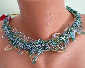 Gargantilla esculpida, estilo bohemio chic elegante, estilo bohemio, para ella, estilo hippie, gargantilla suave y flexible que puedes moldear para ajustarla a tu propio cuello.