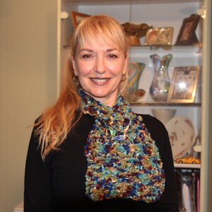 Zoom Boho Schal Halswärmer #shawl edlen eleganten bunten samt Schal strukturiert weichen warmen Winter. Umweltfreundliche umfunktionierte metallische Deko