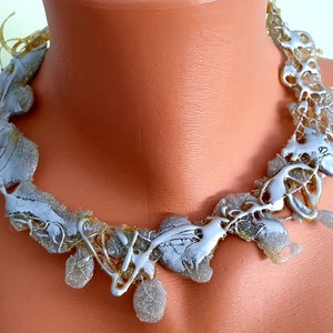 Necklace statement, GIFT YOURSELF easy OneOfAKind elegant #boho #chic #Bohemian, soft pliable #choker you shape to adjusts to your own neck