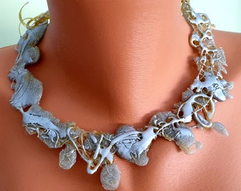 Declaración de collar, GIFT YOURSELF fácil OneOfAKind elegante #boho #chic #Boho, suave y flexible #choker su forma se ajusta a su propio cuello