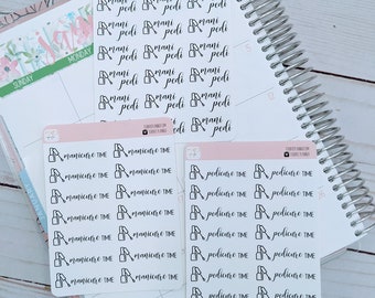Manicure, Pedicure , Mani, Pedi, Self Care, Planner Stickers