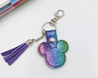 Mickey rainbow keychain, key fob