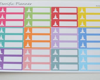 Yoga Workout Stickers Multi Colors For Planners  #023