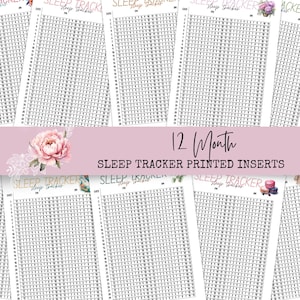 Sleep Tracker Planner Page - Self Care Printed Page - Letter or A5 size
