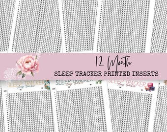 Sleep Tracker Planner Page - Self Care Printed Page - Letter or A5 size
