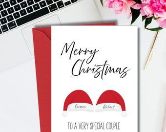 Personalized Christmas Card, Couples, Gift, Xmas, Friends, Parents, Partners