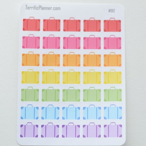 Suitcase, Luggage, Travel, Vacation, Planner Stickers