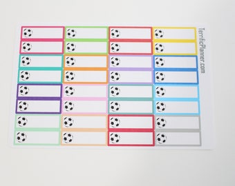 Soccer Stickers Multi Colors For Planner #46