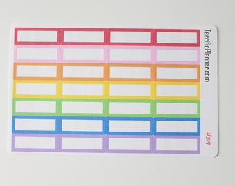 Quarter box labels for planner, quarter boxes, colorful stickers