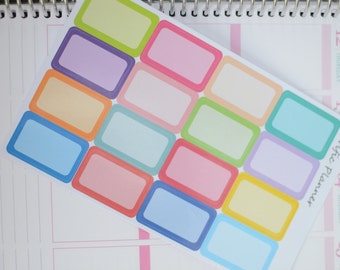 Half Box Rounded Labels For Planners  Stickers Multi Colors