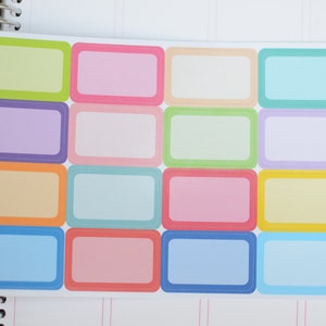 Half Box Rounded Labels for Planners Stickers Multi Colors - Etsy