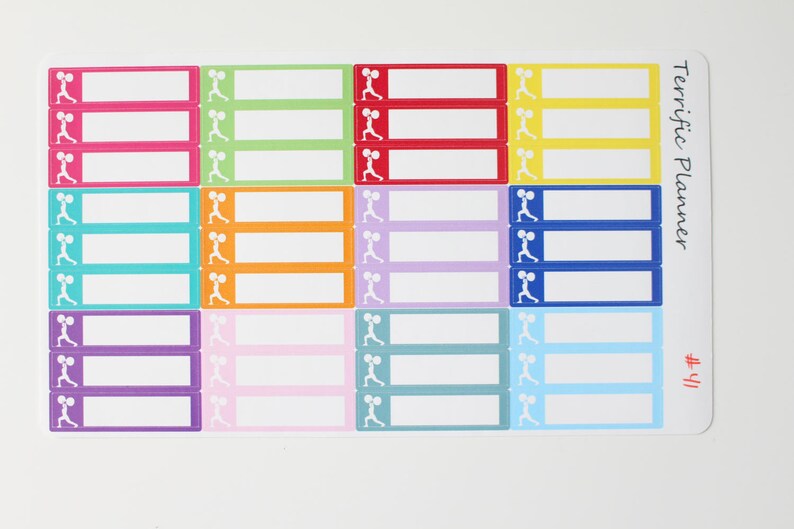 Workout Lifting Sticker Labels Multi Colors for Planner #041 - Etsy