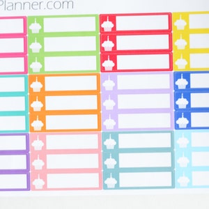 Birthday label stickers multi colors for planners