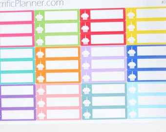 Birthday label stickers multi colors for planners