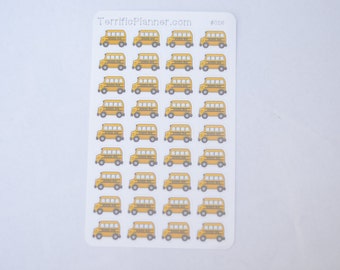 School Bus Planner Stickers: Scrapbooking, Card Making
