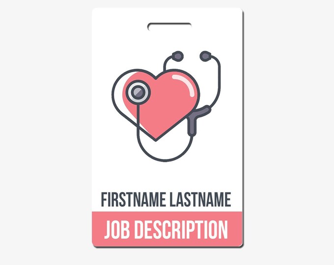 Custom ID Badge Design Your Own Id Card Plastic Badge Etsy