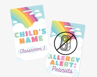 Rainbound Backpack Name Tags Allergy Tags PLASTIC Bag Tags