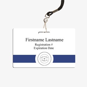 Notary Name Badge ID Card notary badge, name badge, ID card, identification badge, notary identification, notary name badge ID card notary image 7