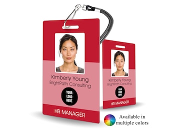 Staff Office Badge for Job - staff badge, job ID, office badge, employee badge, custom ID badge, design your own id card, plastic badge