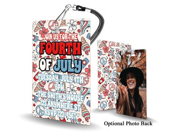 Fourth of July Invitation PLASTIC Fourth of July, Fourth of July Invitation, Invite, Fourth of July party, Fourth of July