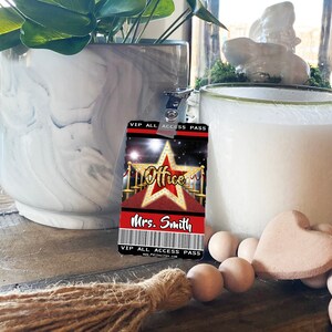 Red Carpet Theme Classroom Hall Passes for Teachers, Personalized, Set ...